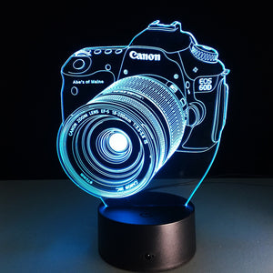 Novelty 3D Lamp Camera Illusion LED USB Lamp