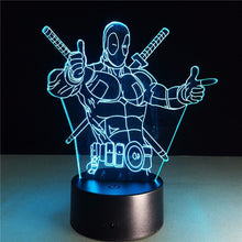 Load image into Gallery viewer, The Avengers Deadpool 3D LED Table Lamp