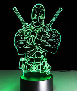The Avengers Deadpool 3D LED Table Lamp